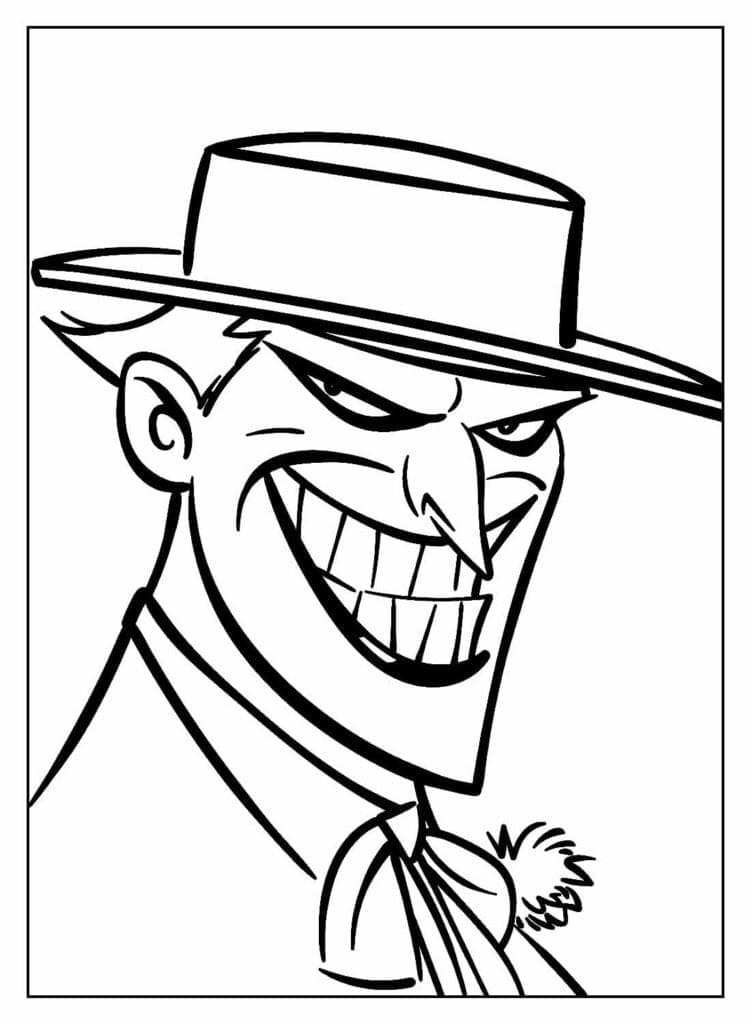 Cartoon joker coloring page