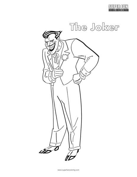 The joker coloring page