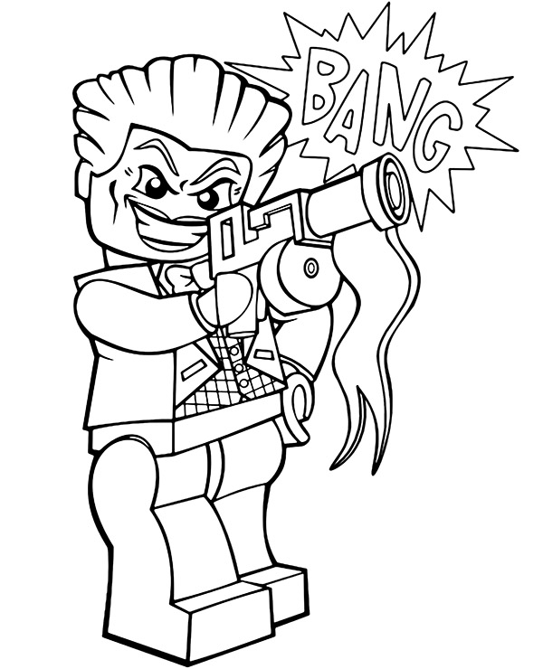 Free lego joker coloring page