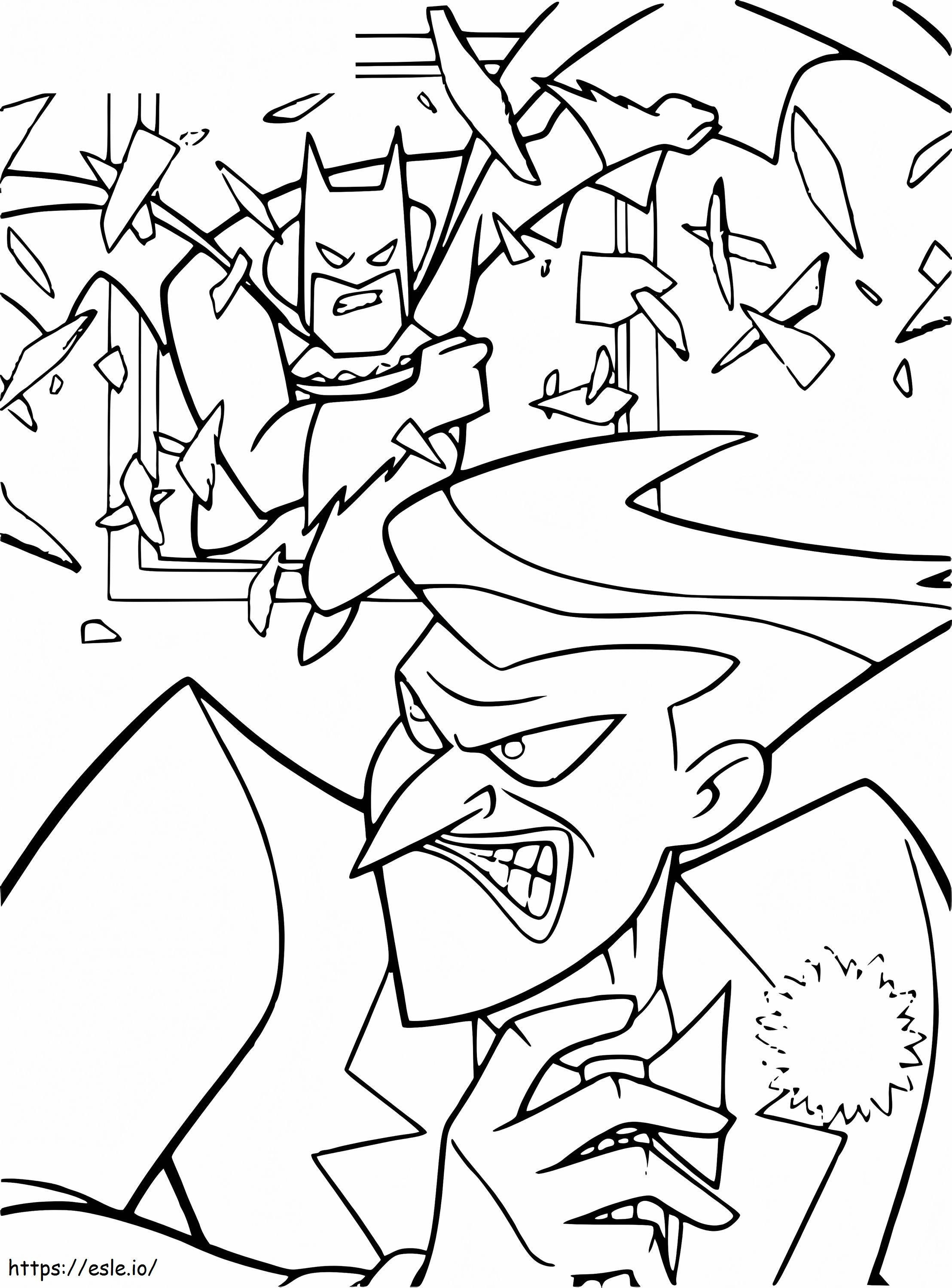 Batman and joker coloring page