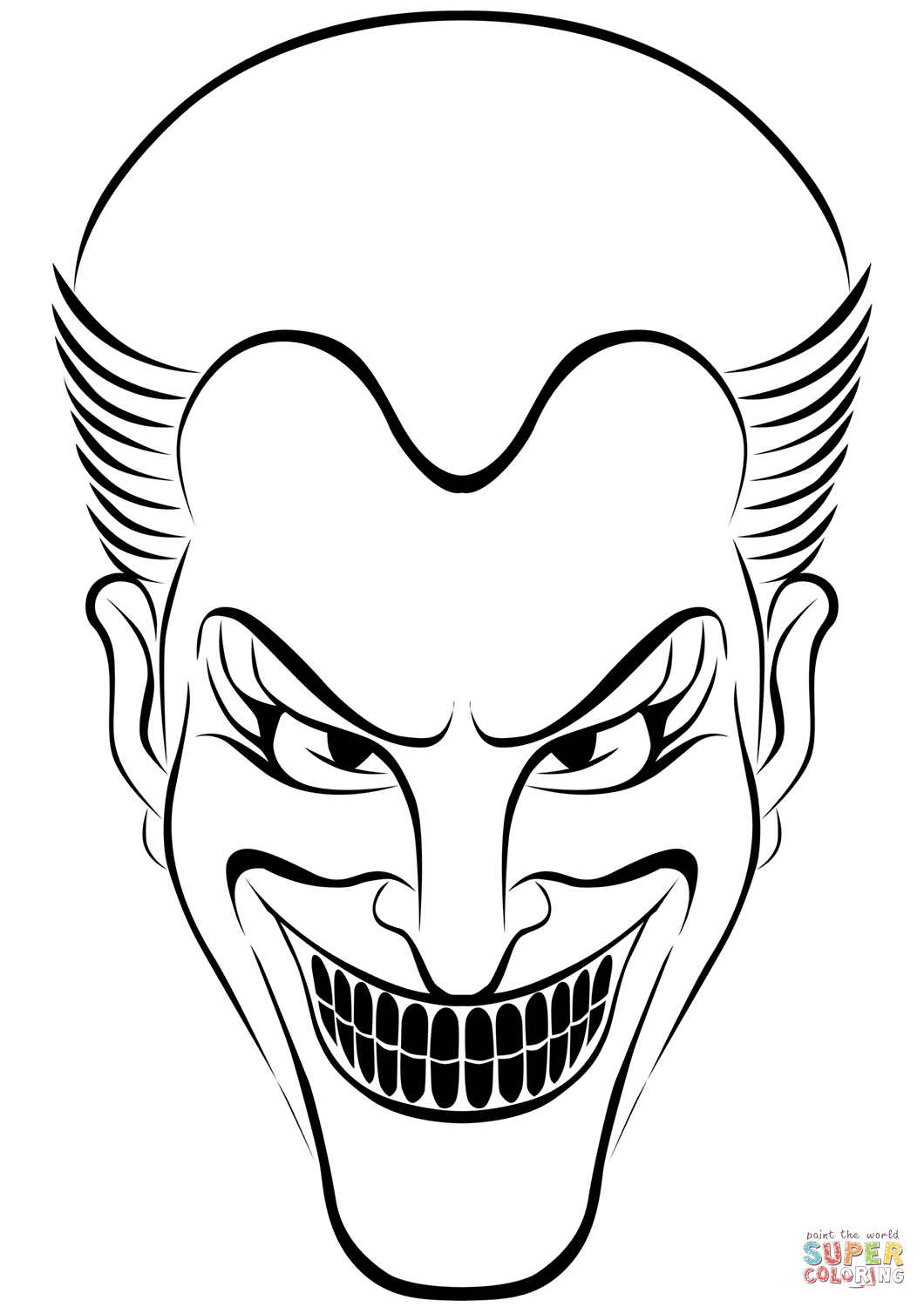 Joker coloring page free printable coloring pages