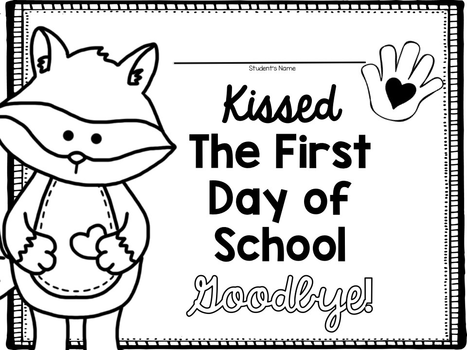 A classroom on cloud nine the kissing hand no prep freebie