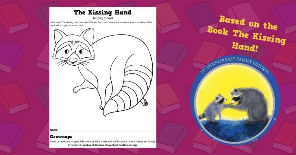 Raccoon coloring sheet â creative clubhouse â new york city childrens theater