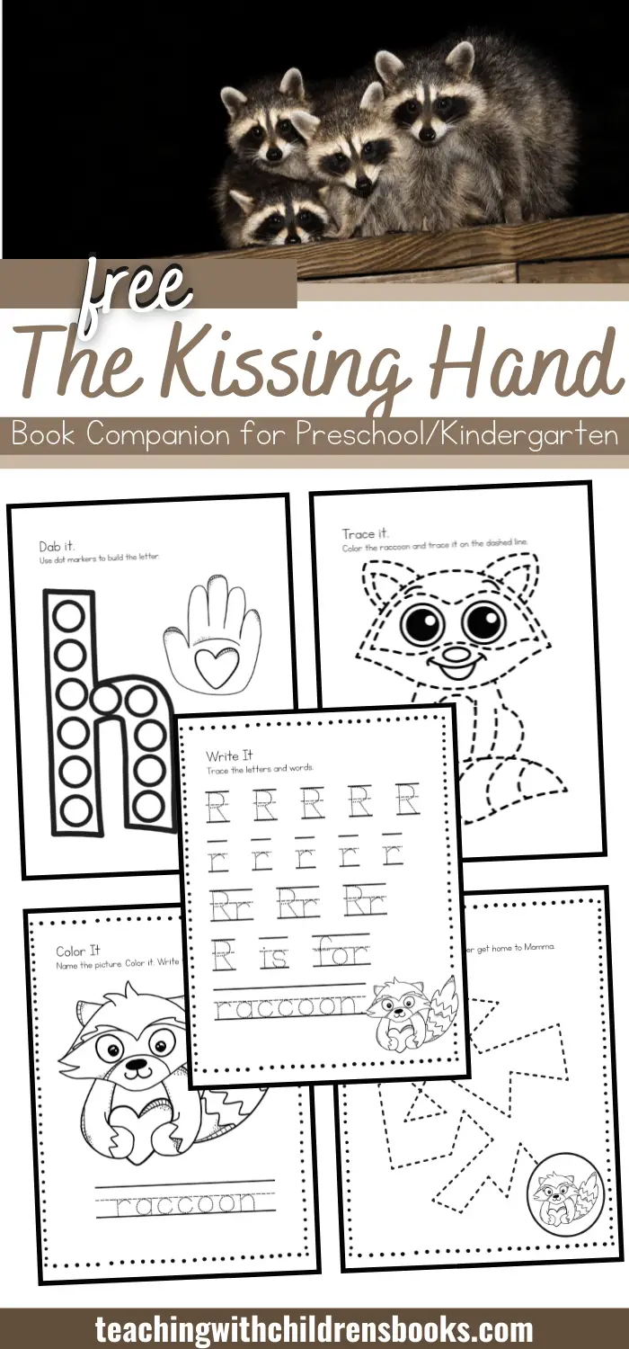 Free printable the kissing hand activities for kids