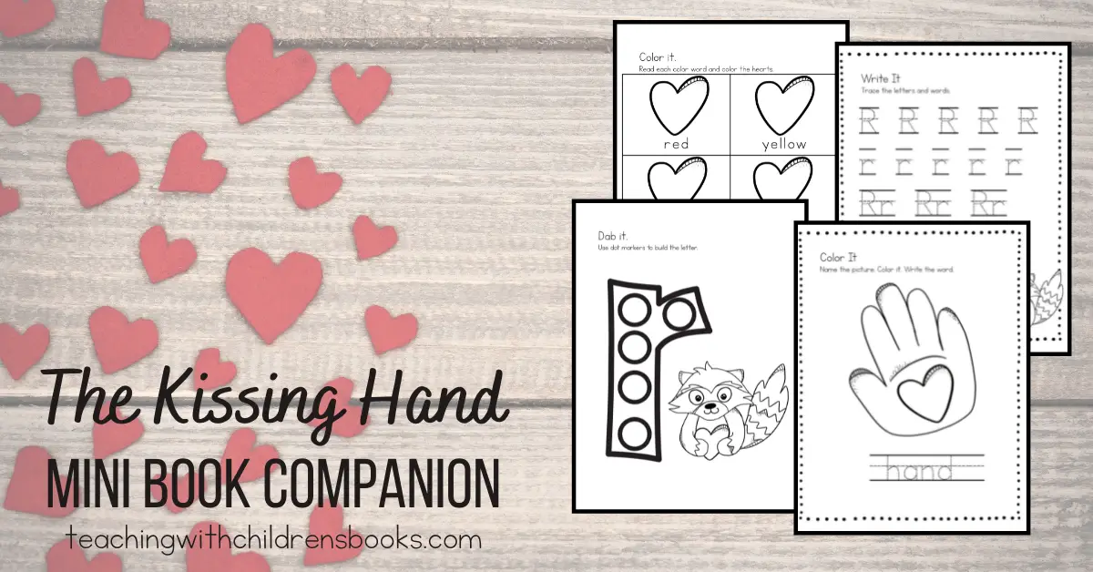 Free printable the kissing hand activities for kids