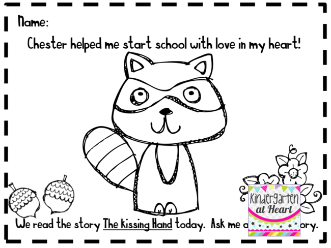 Kissing hand freebies and teaching resources the kissing hand preschool first day beginning of kindergarten