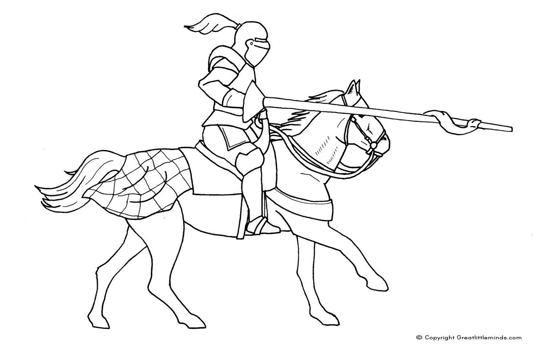 Coloring page knights free horse coloring pages coloring pages knight on horse