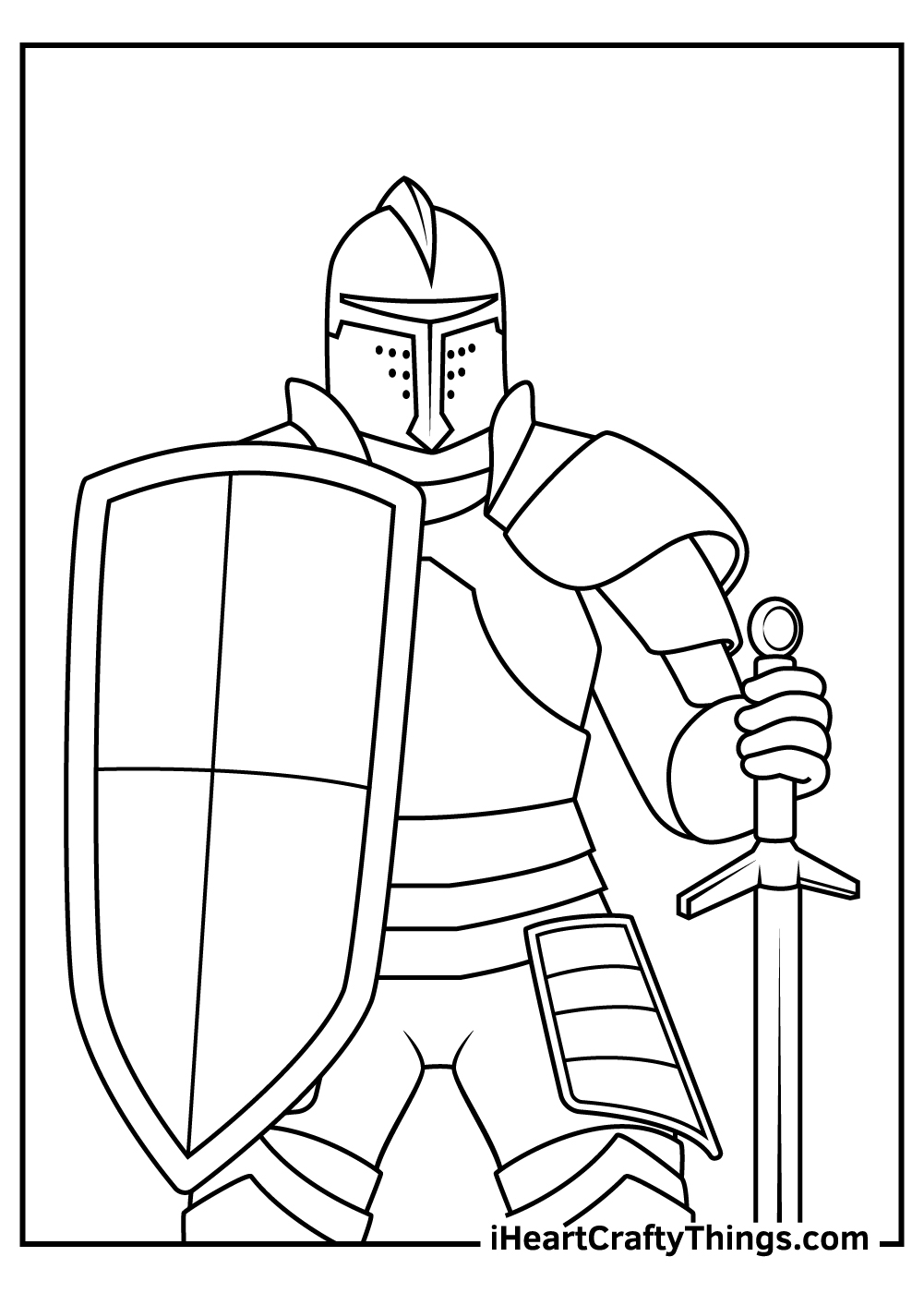 Knight coloring pages free printables