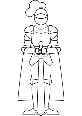 Knight coloring page free printable coloring pages