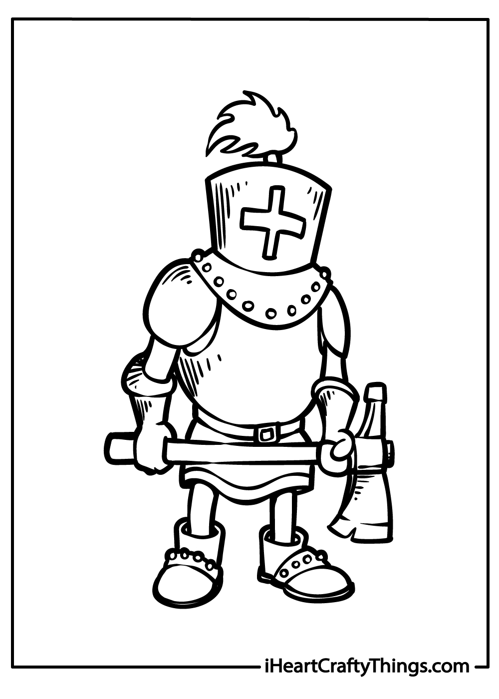 Knight coloring pages free printables