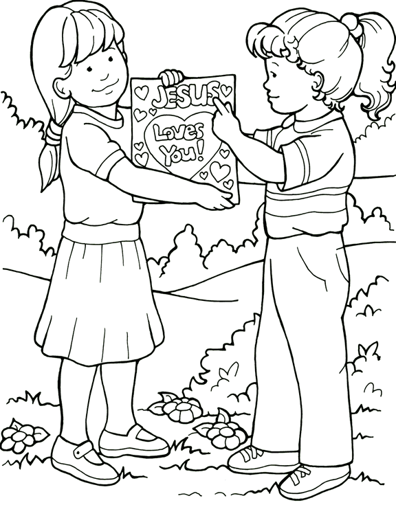 Friendship coloring pages