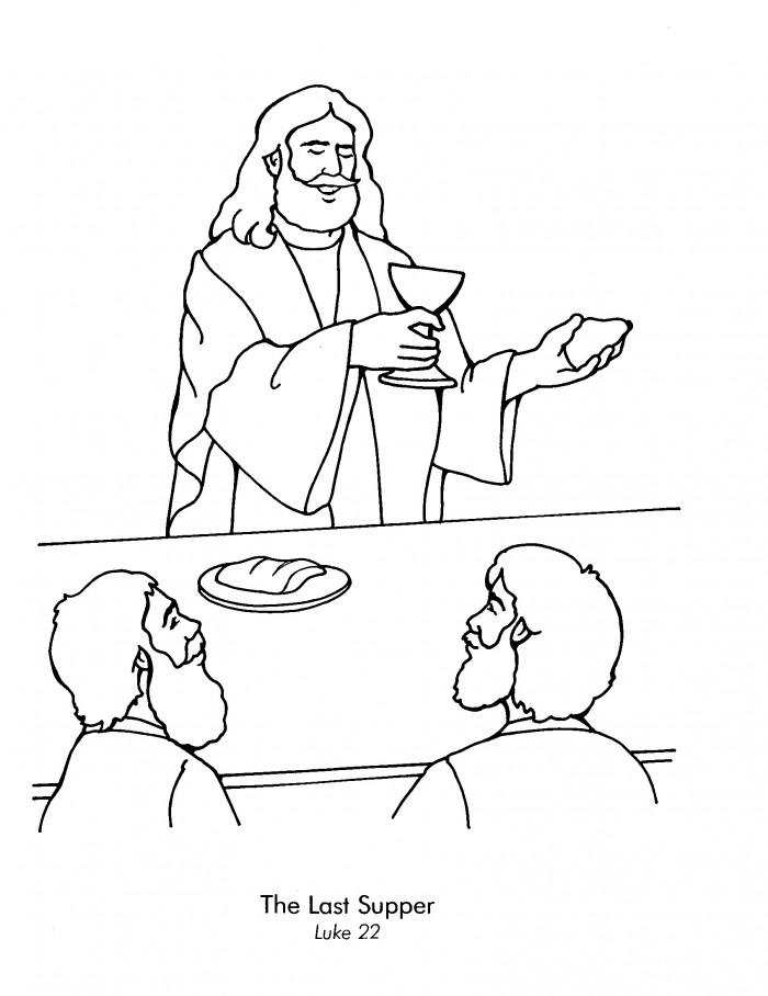 Free printable last supper coloring pages