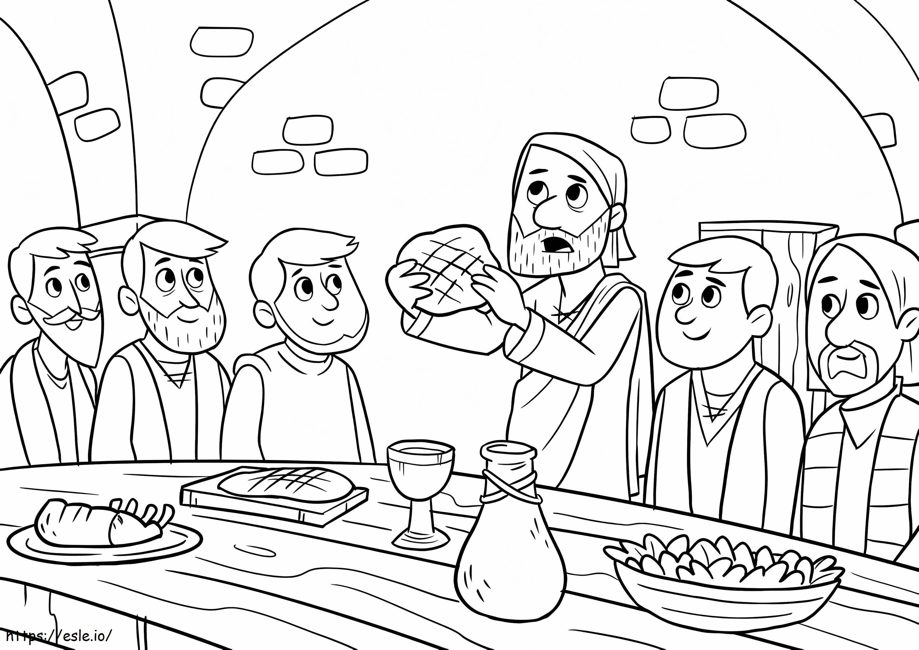 The last supper coloring page