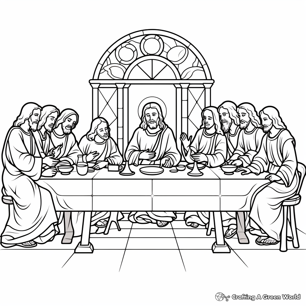 Last supper coloring pages