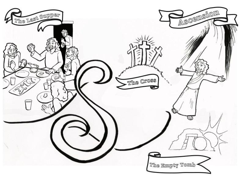 The life of jesus timeline coloring pages