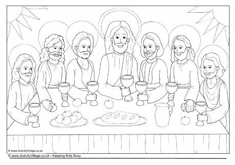 The last supper louring page cross loring page jesus loring pages loring pages