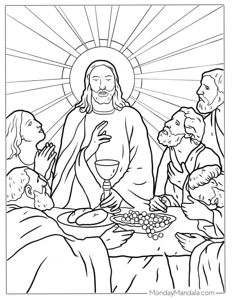 Jesus coloring pages free pdf printables