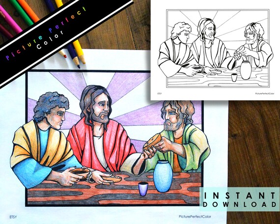 Sacrament last supper of jesus christ and apostles easter new testament bible gospel lds coloring page colouring page fhe sunday activity