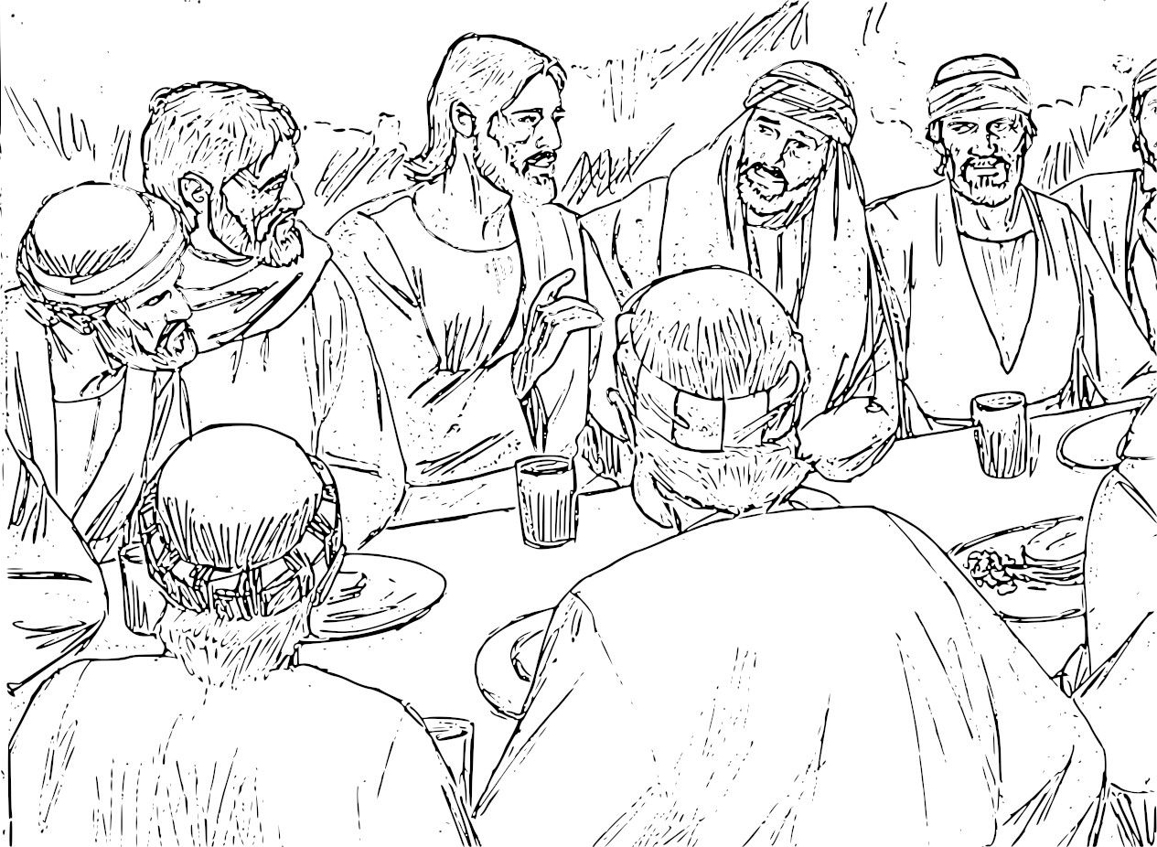 Free printable last supper coloring pages