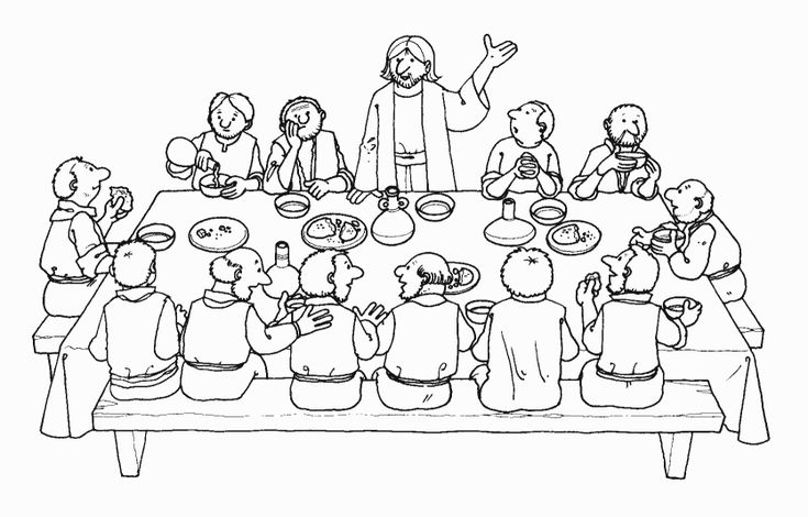 Last supper coloring page bible coloring pages coloring pages last supper