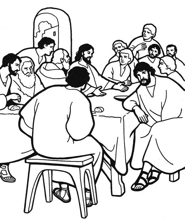 Free printable last supper coloring pages