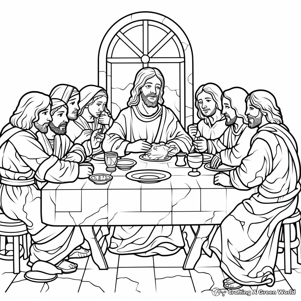 Last supper coloring pages