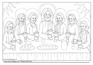 The last supper louring page