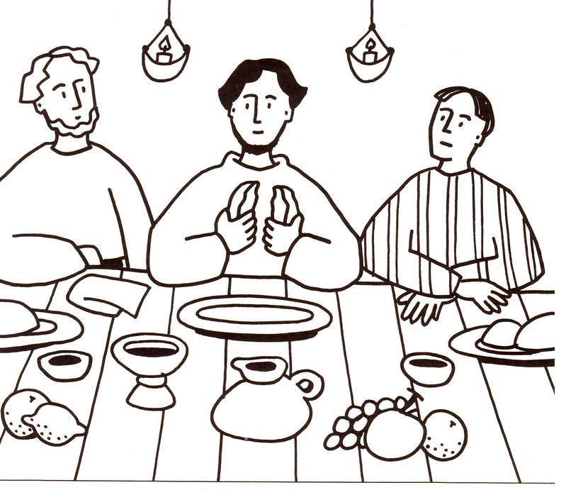 Free printable last supper coloring pages