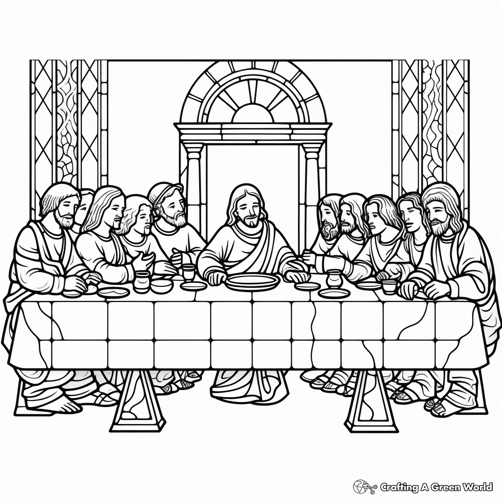 Last supper coloring pages