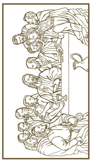 Last supper coloring page