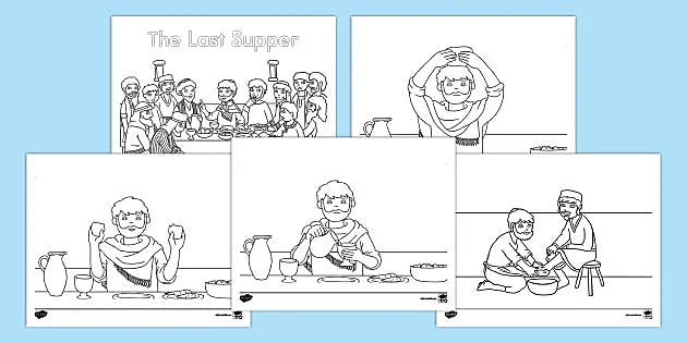 The last supper louring sheets teacher made