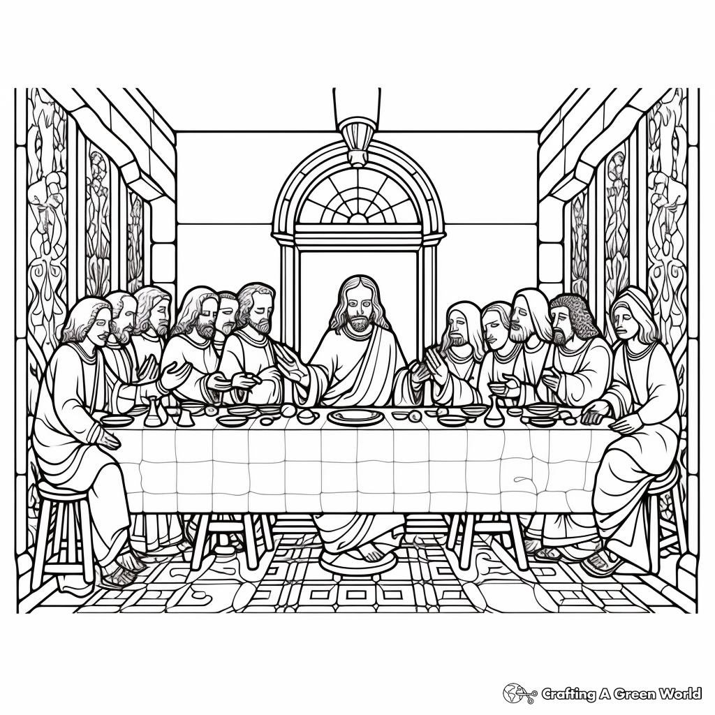 Last supper coloring pages