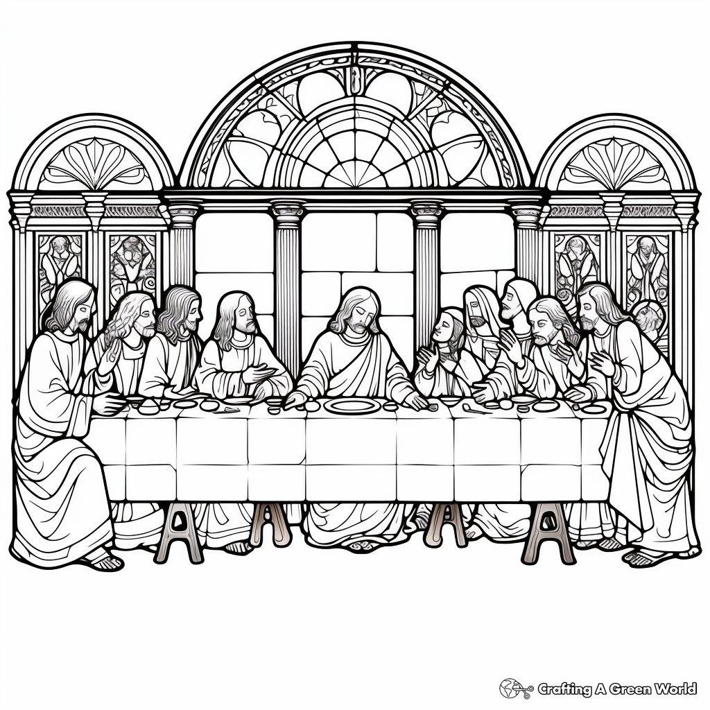 Last supper coloring pages