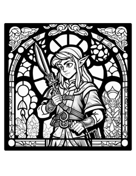 Legend of zelda coloring book pages by finished canvas tpt