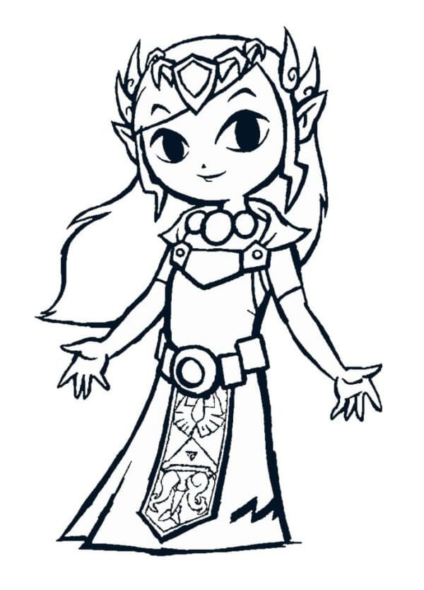 The legend of zelda coloring pages