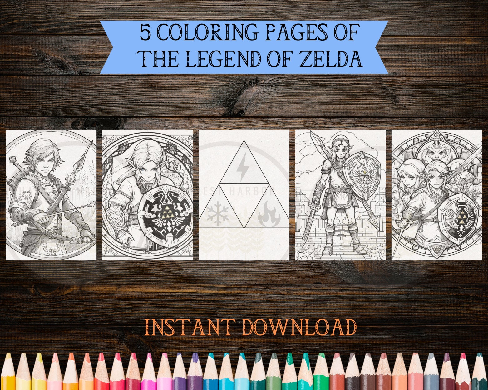 The legend of zelda coloring pages unlock creativity with link princess triforce page reduce screen time with fantasy loz gamer ai art