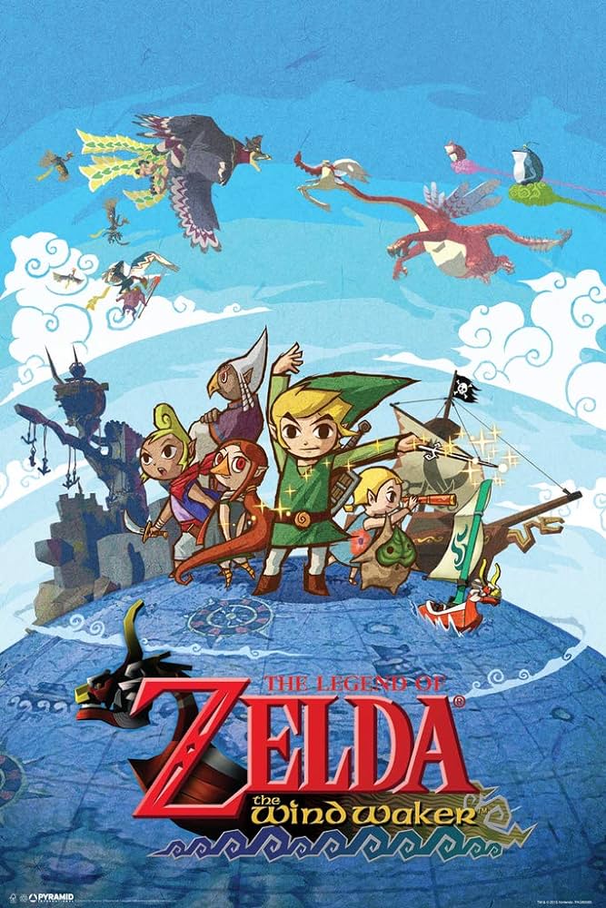 Legend zelda wind waker character map video game cool wall decor art print poster x home