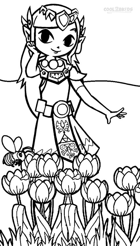 Printable zelda coloring pages for kids