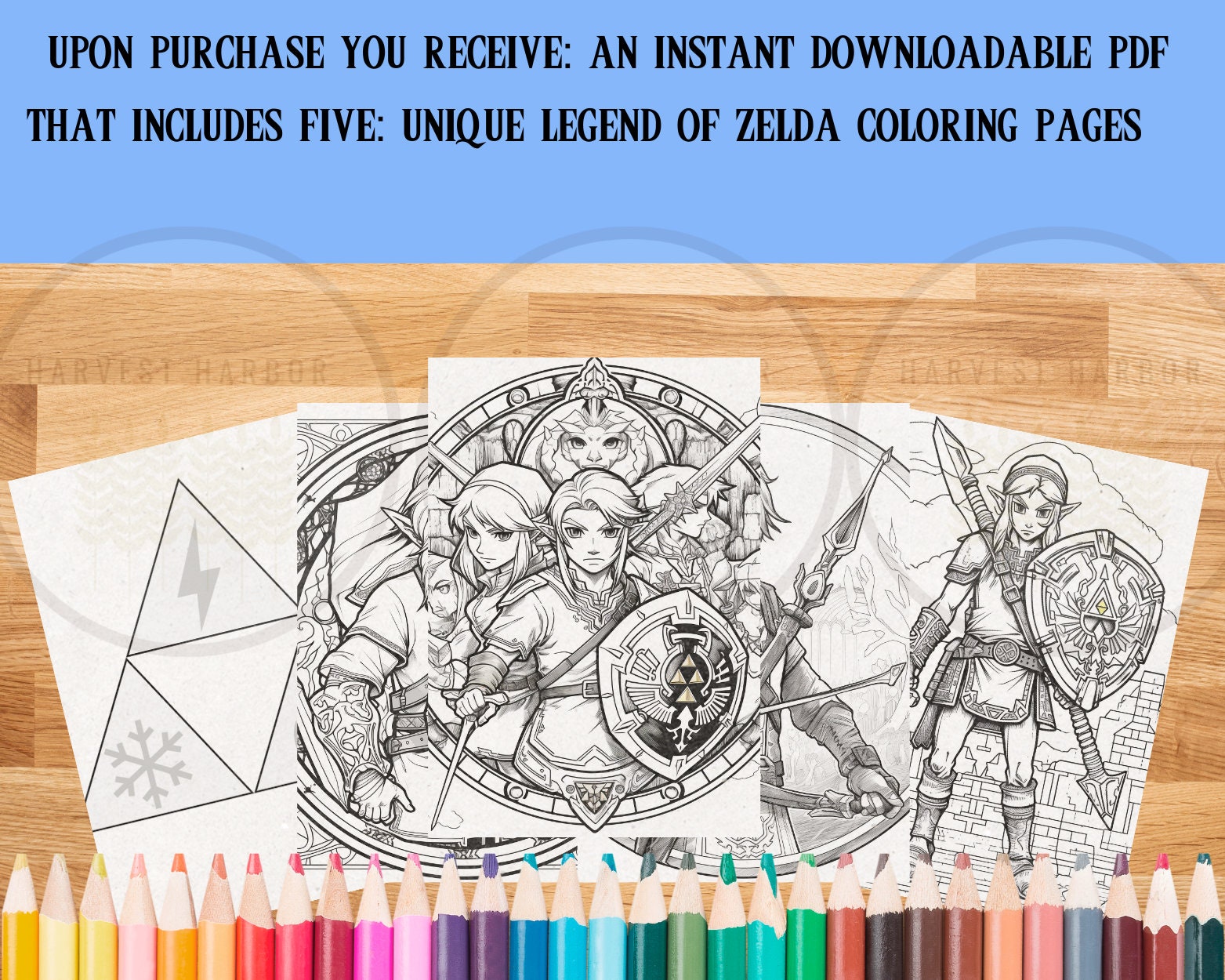 The legend of zelda coloring pages unlock creativity with link princess triforce page reduce screen time with fantasy loz gamer ai art