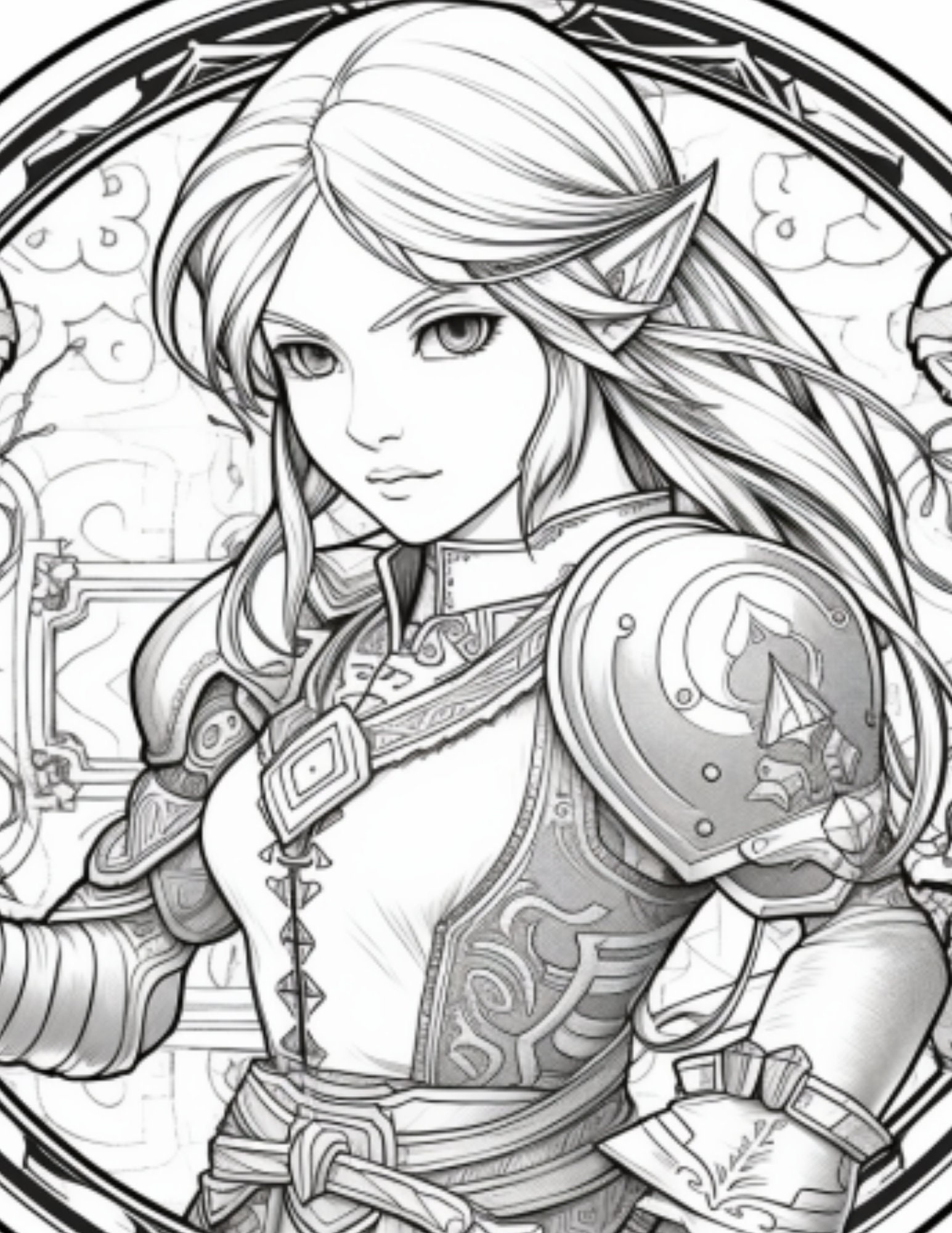 Fun past time legend of zelda coloring pages link princess