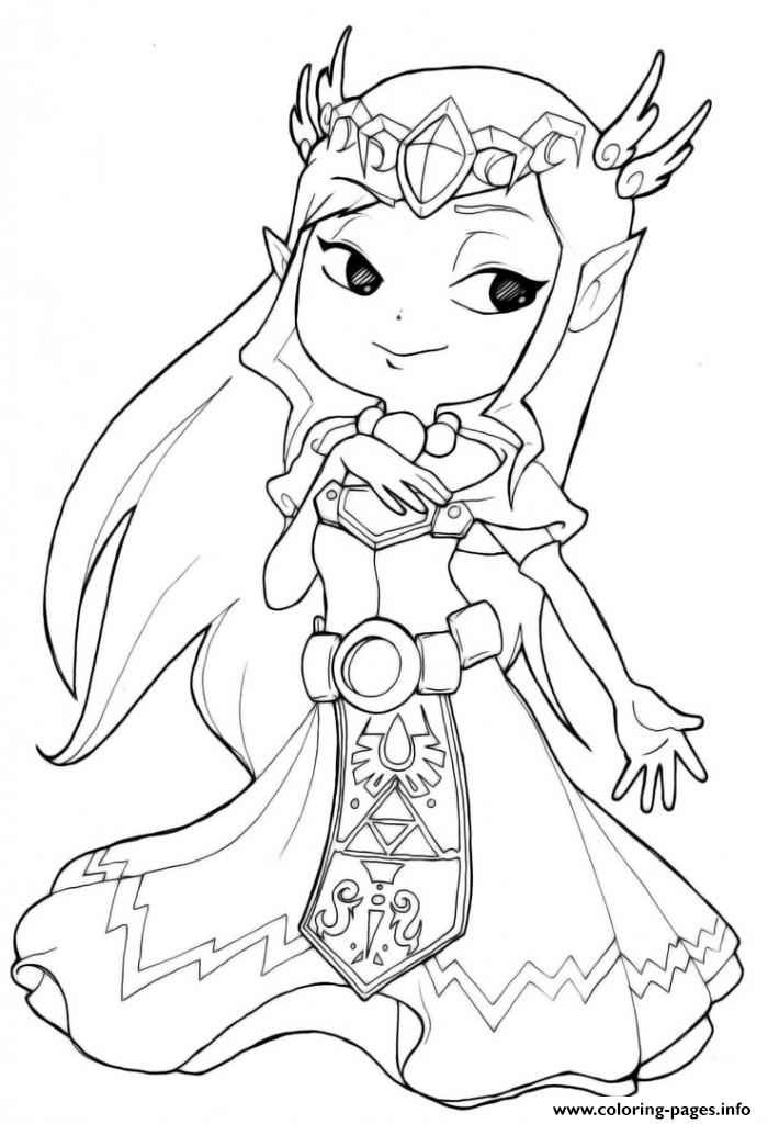 Zelda games coloring page printable