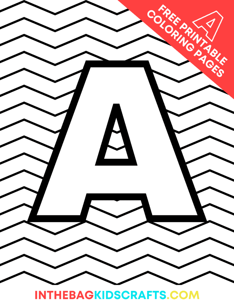 Letter a coloring pages free printables â in the bag kids crafts