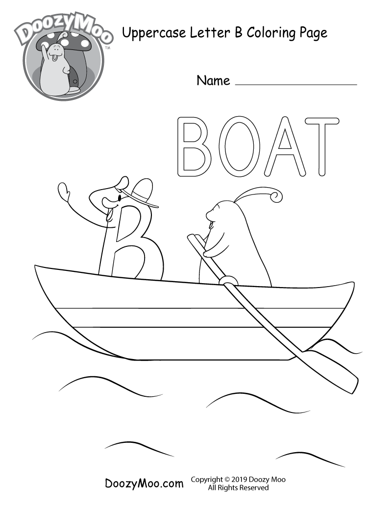 Cute uppercase letter b coloring page free printable