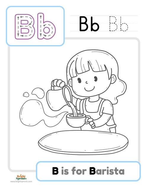 Letter b worksheets b tracing and coloring pages