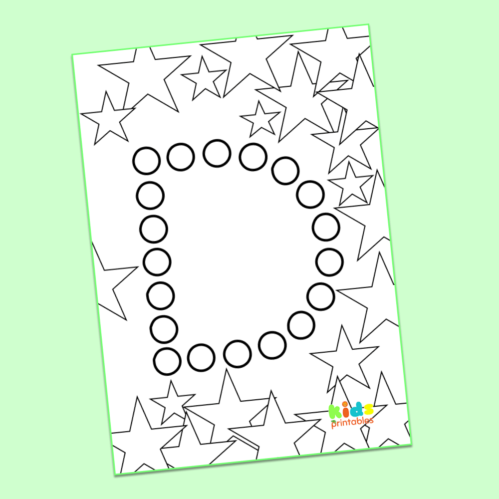 Letter d coloring pages kids