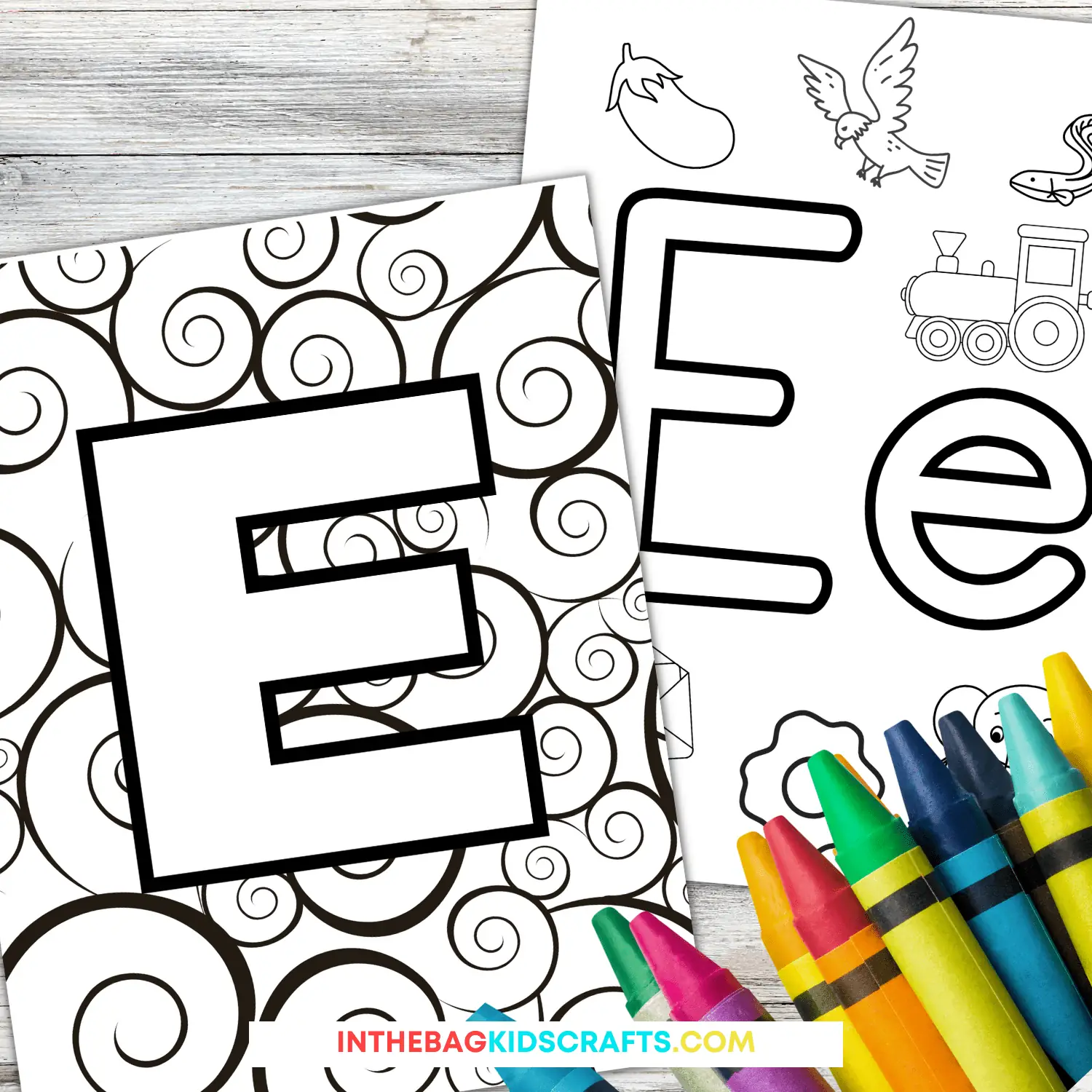 Letter e coloring pages â in the bag kids crafts