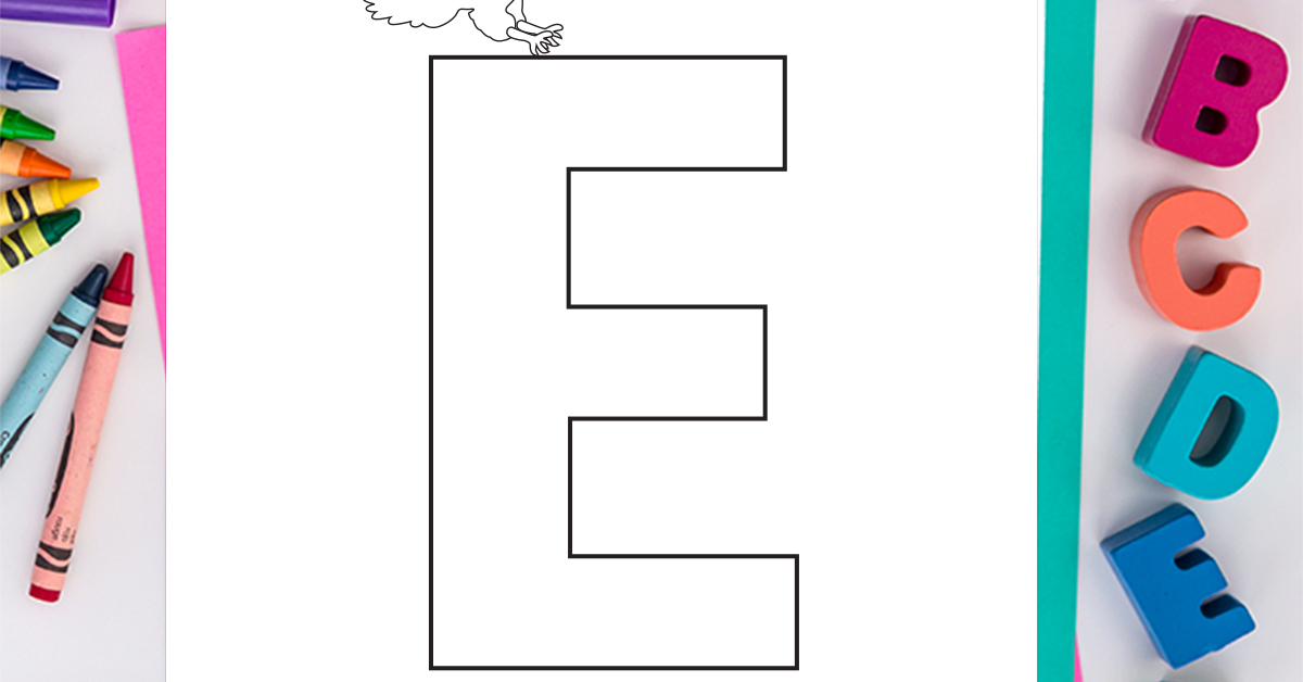 Letter e coloring page free alphabet coloring pages kids activities blog