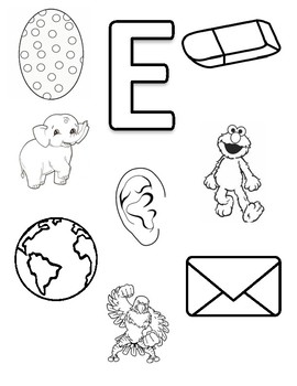 Letter e coloring page by early childhood resource center tpt