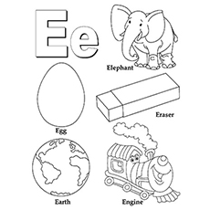 Top free printable letter e coloring pages online