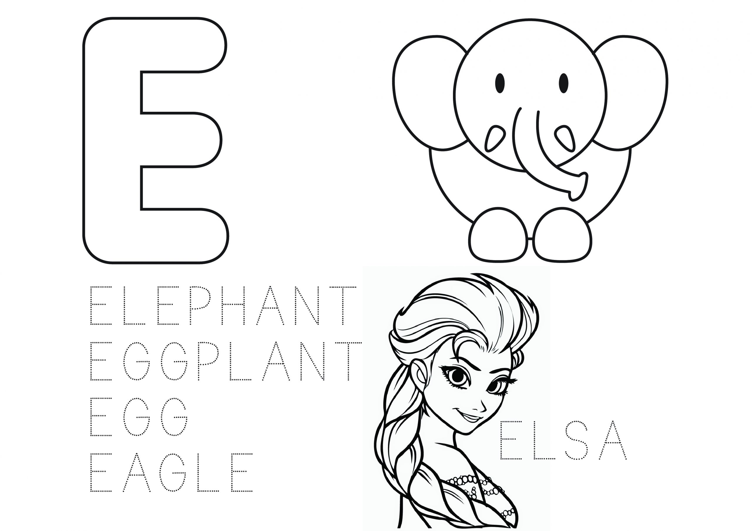 Learn the alphabet coloring page